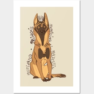 Malinois Adjectives Posters and Art